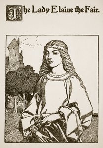 De Dame Elaine de Schone, illustratie uit 